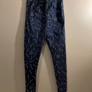 I Love Ugly Blue/White Joggers Size M!!